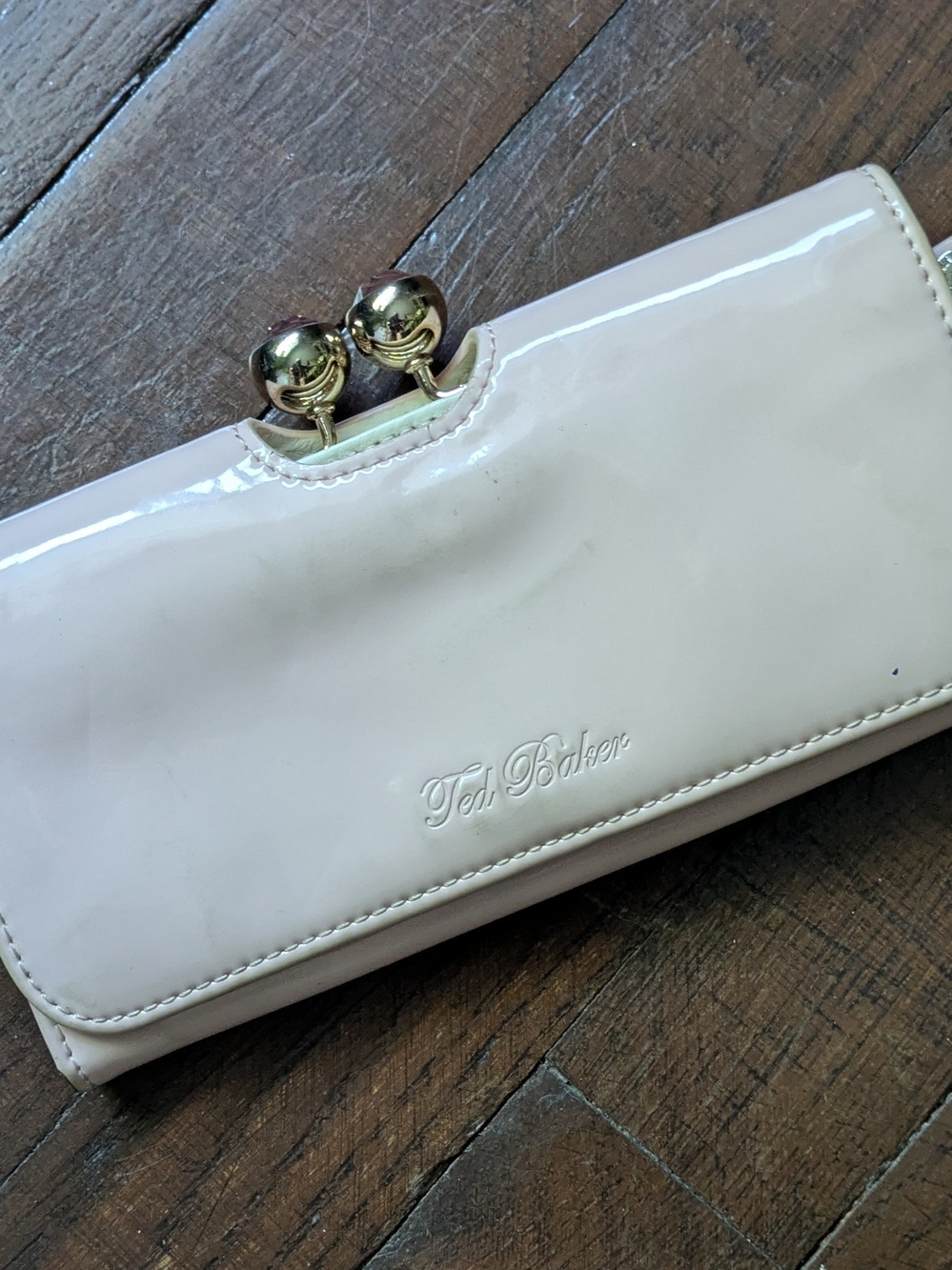 Ted Baker Women's Patent Clutch Wallet - Pale Pink